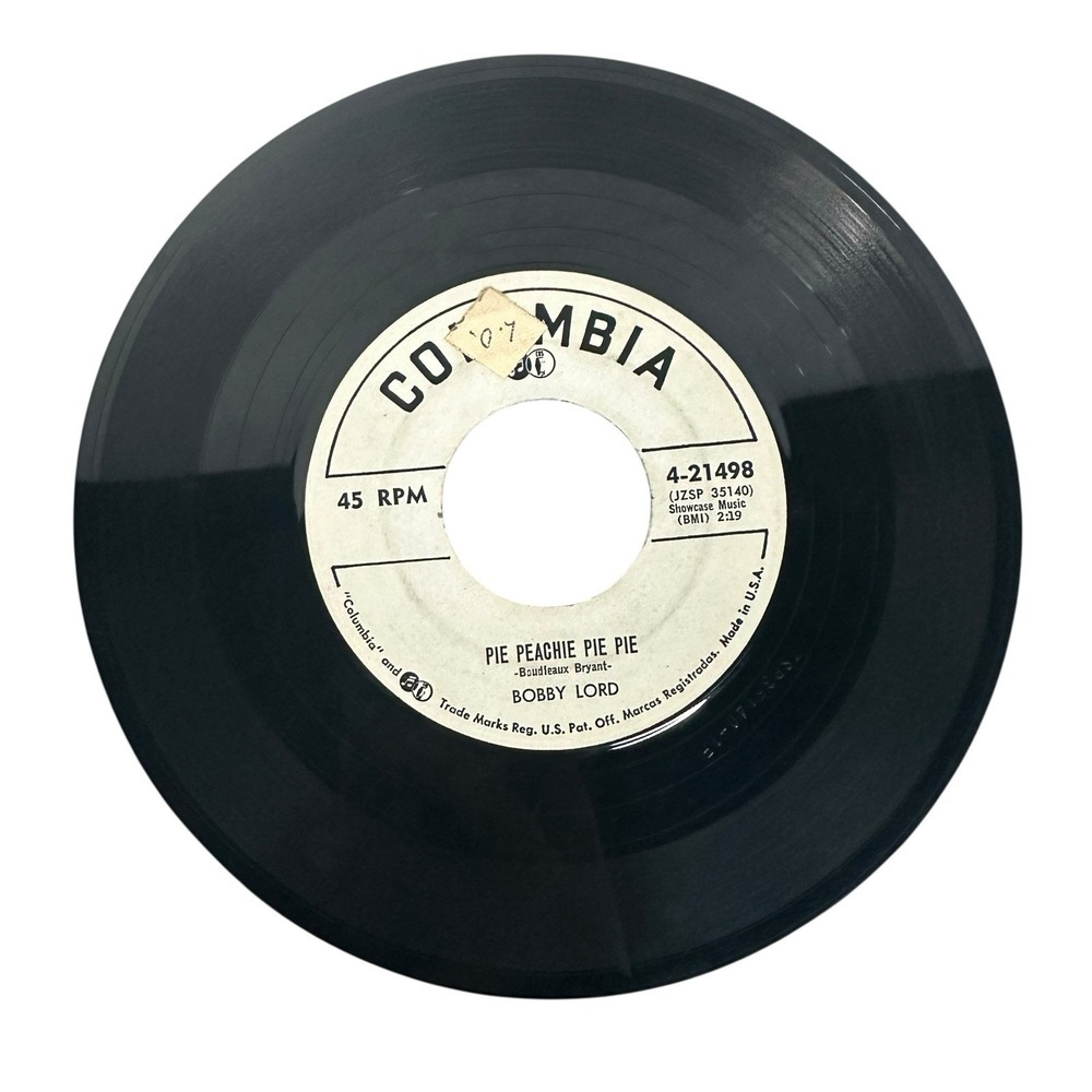 Bobby Lord Pie Peachie Pie Pie So Doggone Lonesome 45 Rockabilly 1955 Columbia